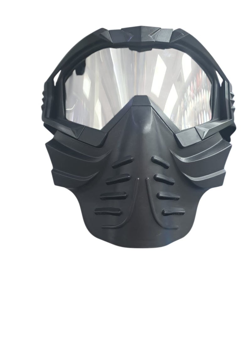 Generic Motorcycle Rider Street Mask Goggles With Detachable Mask Motocross Riding Cycling Motorbike Atv Dirt Bike  - Image 1