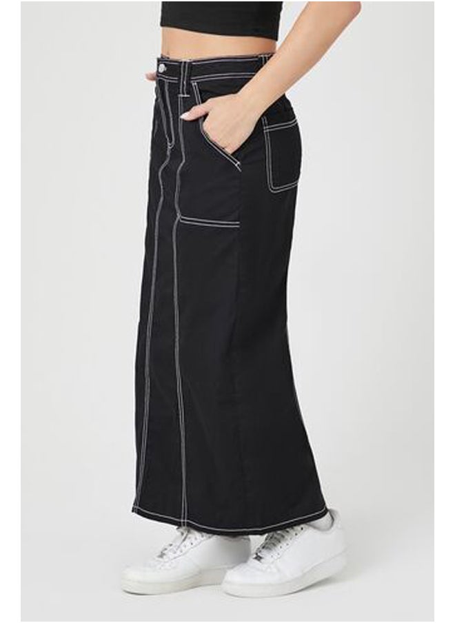 FOREVER 21 - Twill High-Rise Maxi Skirt - Image 1