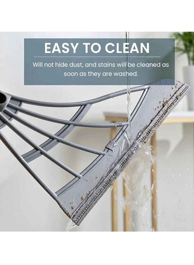 fashionhome - Squeeze Dual-Use Foldable Broom Floor Glass Wiper Mop Household Pet Hair Removal Brushes Clean Tool - Image 1