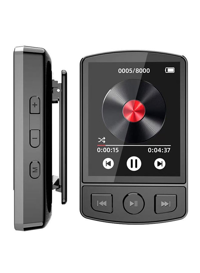 مشغل MP3 متعدد الوظائف مزود بتقنية البلوتوث 5.0 وراديو FM وسعة تخزين 32 جيجابايت وموسيقى بدون فقدان وعداد خطوات للرياضة والدراسة والاجتماعات - Image 1