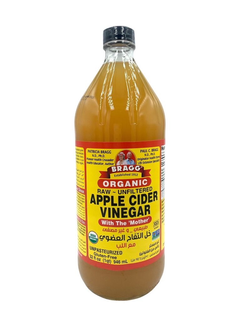 Bragg Raw Organic Apple Cider Vinegar Dietary Supplement With Pulp Bragg 946ml 