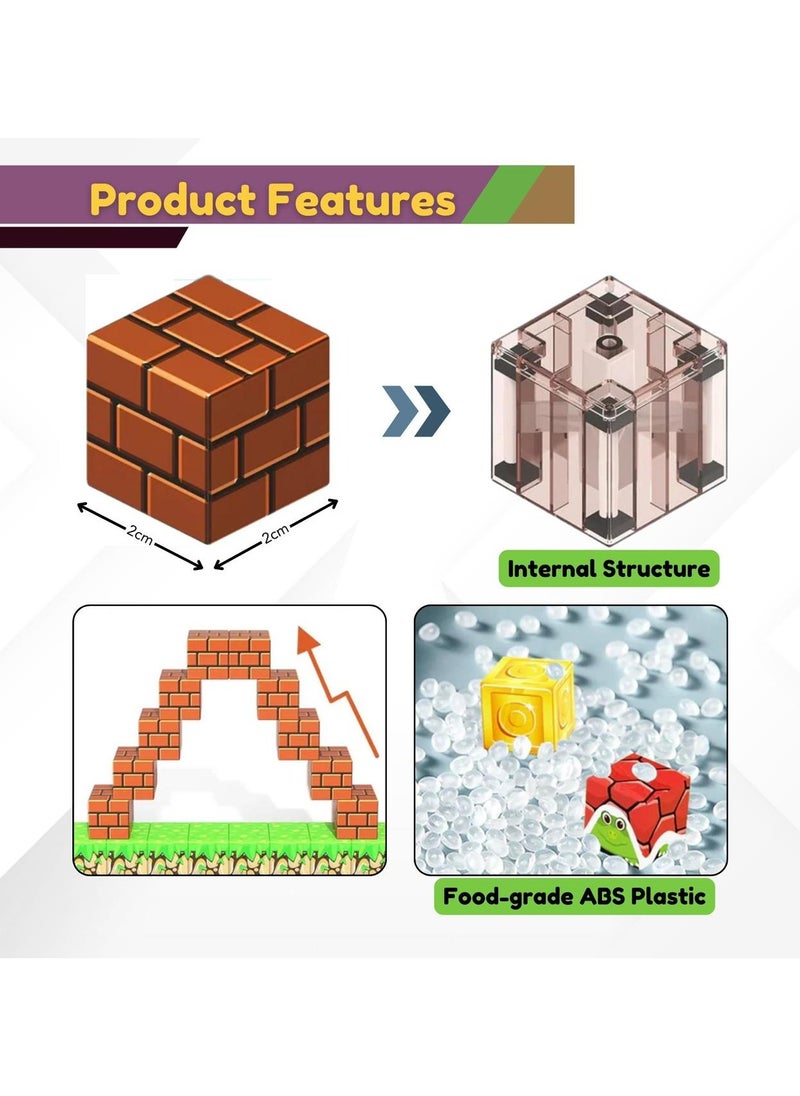 Magnetic Cubes Building Blocks for Children's Ideal for Curious Creative Young Minds Learning Activity Montessori Sensory Cubes for Toddlers Gift  - Image 3