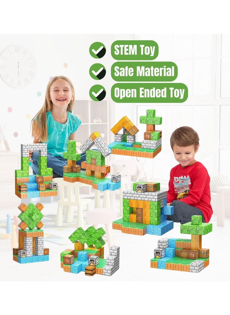 Magnetic Cubes Building Blocks for Children's Ideal for Curious Creative Young Minds Learning Activity Montessori Sensory Cubes for Toddlers Gift  - Image 4