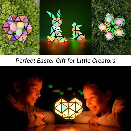 TOSY Magnet Pyramid 1 Fidget Cube Transforms into 1 Billion Shapes 243 Rare Earth Magnets Glowing Holographic Design Spinner Accessory Gift for Christmas Birthday Set of 1 Stone 1 Glow - Image 5