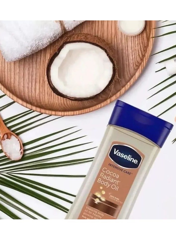 فازلين زيت الجسم إنتينسيف كير مع زبدة الكاكاو النقية أبيض 200ملليلتر - Image 2