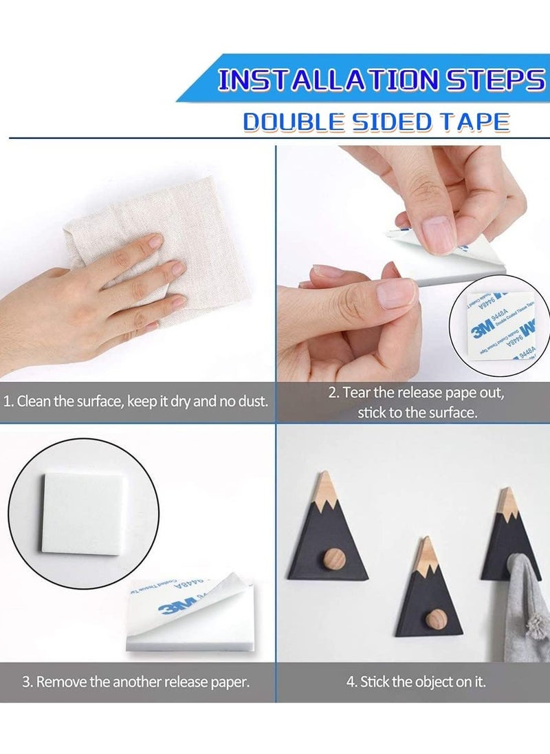 3M 100 Pcs Double Sided Tape Strong Heavy Duty Waterproof Tape Adhesive Foam Pad Tape for Holding Picture, Walls Picture, Light, Hooks, Home, Office, Square & Round, 40×40mm  - Image 4