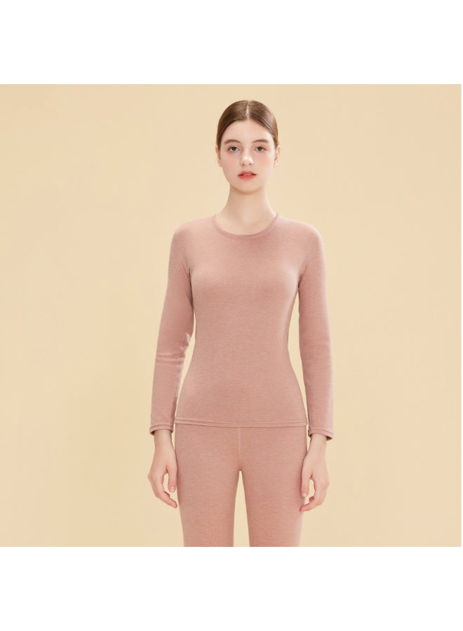 NIBEMINENT Cashmere Silk Women's Thermal Underwear Set De Velvet Grinding Wool Fall Clothing and Pants Thermal Underwear Wome - Image 1