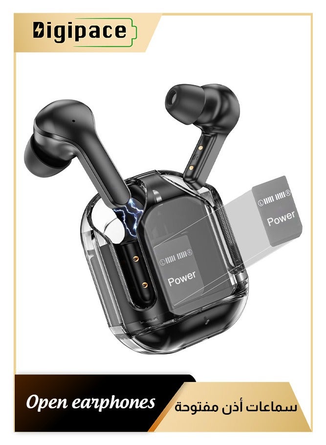 Transparent Bluetooth Earphones,Bluetooth 5.3 Wireless Microphone Earphones, In Ear Noise Reduction Bluetooth Earphones, Wireless Earphones, Sports Earphones for Listening to Music and Videos