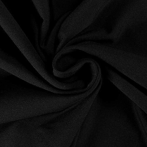 PRIMODA Women's Sexy Neon Asymmetrical Spaghetti Strap Dress Deep V-Neck Sleeveless Bodycon Midi Club Dress(Black,M) - Image 5