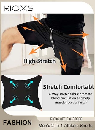 Men's 2-In-1 Athletic Running Shorts, Lightweight Sportwear Quick-Drying Shorts, Fitness Stretch Sports Shorts with Pockets for Phone, No Fading, No Deformation - pzsku/Z47ACC0B1A3636030D082Z/45/1746221422/1e2352ad-cc89-47d4-96e3-9382fcd635c6