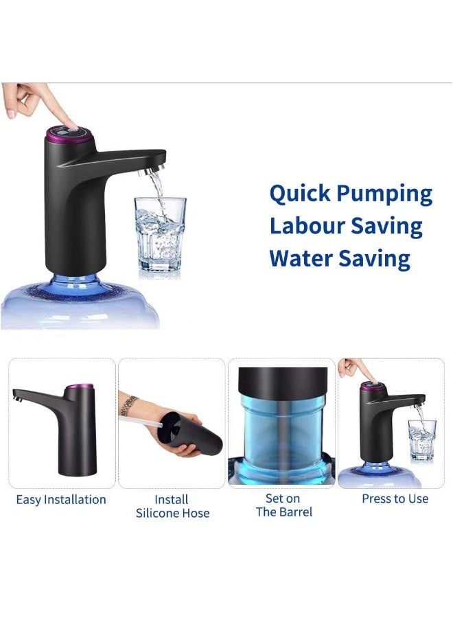 مضخة موزع مياه أوتوماتيكية - مضخة مياه كهربائية صغيرة قابلة لإعادة الشحن عبر USB لعلبة سعة 20 لترًا - Image 4