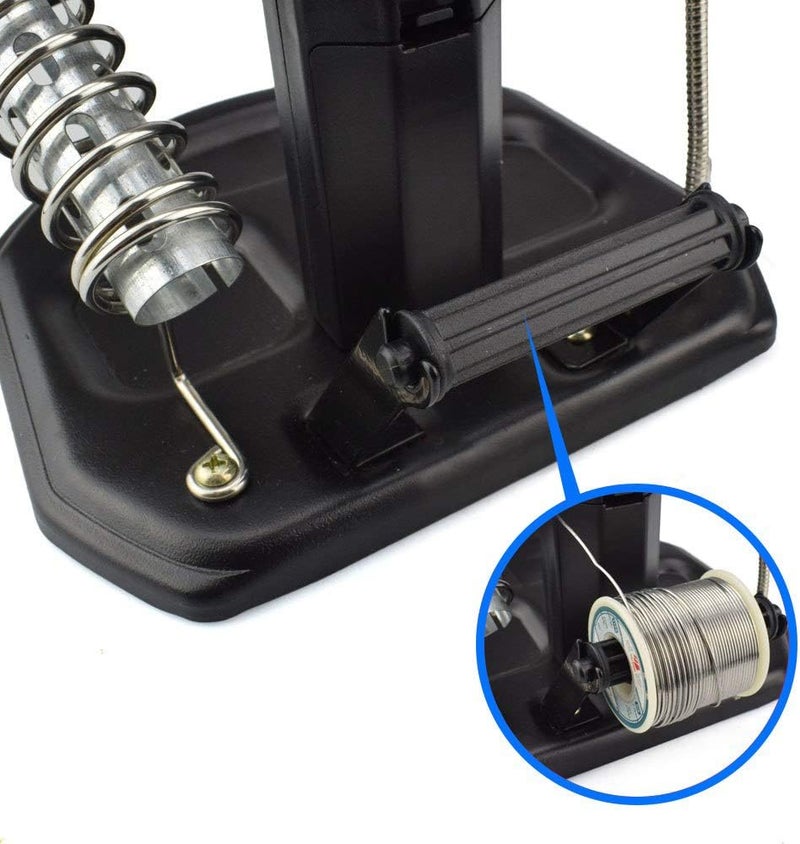 MMOBIEL LED Light Helping Hand Magnifier Station for Soldering Assembly RepairModeling Hobbies and Crafts  25X 4X LED Light  HandsFree Magnifying Glass Stand  Incl Clamp and Alligator Clips - Image 3