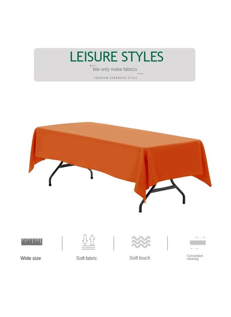 Bluejw - 1-Piece Solid Pattern Table Cloth Orange - Image 1