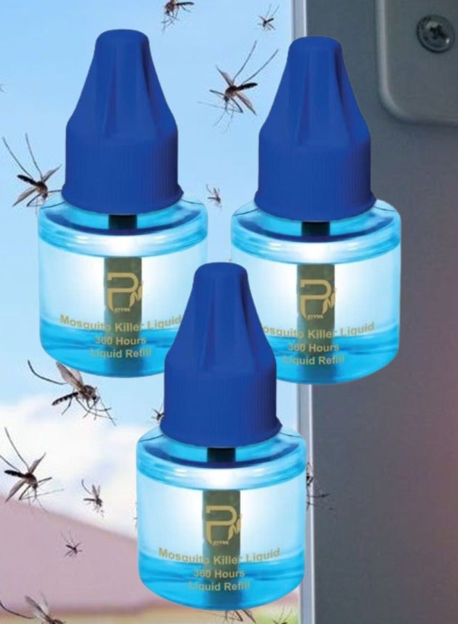 بيرون 3 قطع سائل قاتل البعوض عبوة إعادة تعبئة ازرق 45مل - Image 1