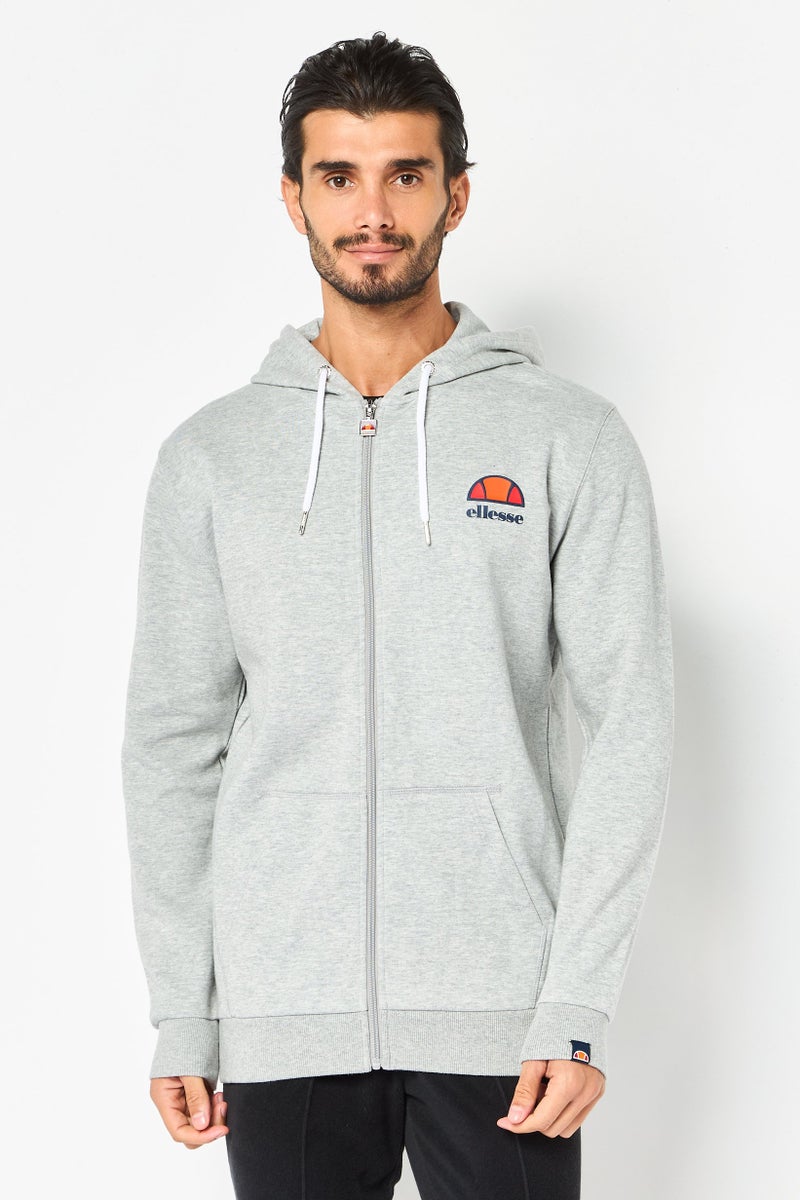 Ellesse ملابس رياضية للرجال بأكمام طويلة مناسبة، خارجية، هوديز، رمادي - Image 1