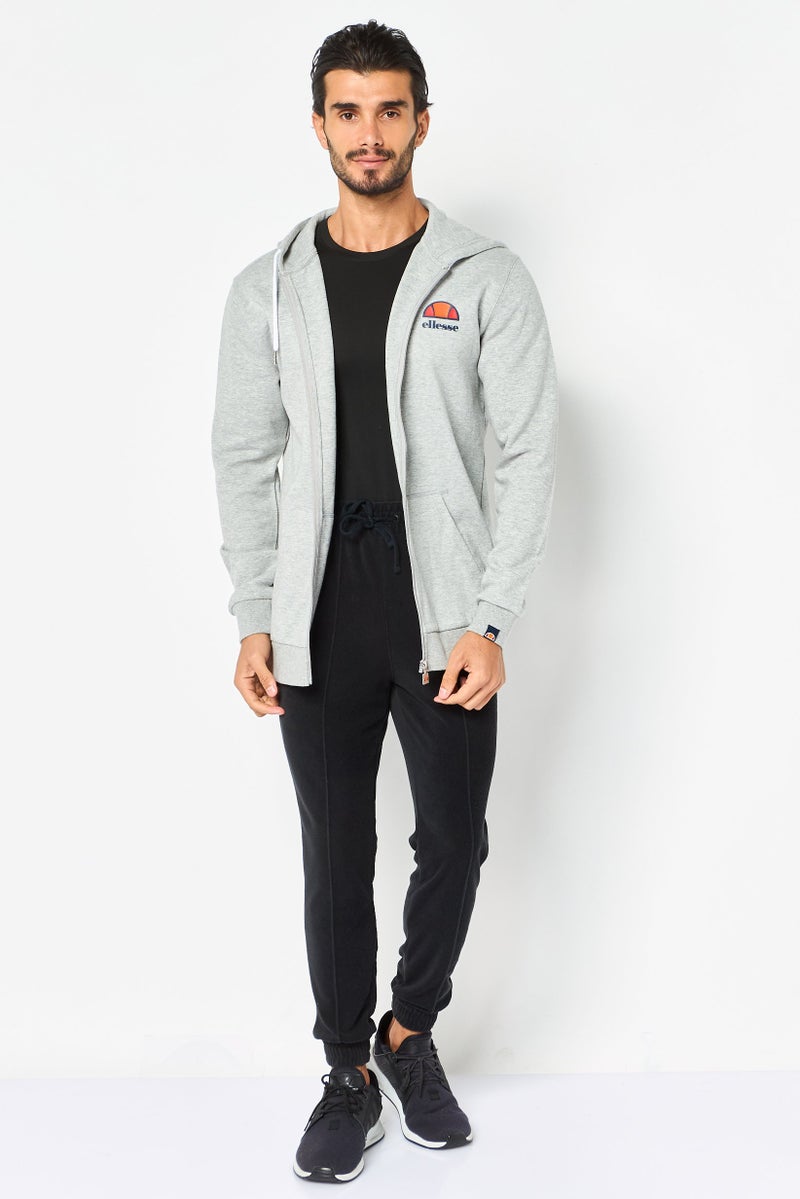 Ellesse ملابس رياضية للرجال بأكمام طويلة مناسبة، خارجية، هوديز، رمادي - Image 3