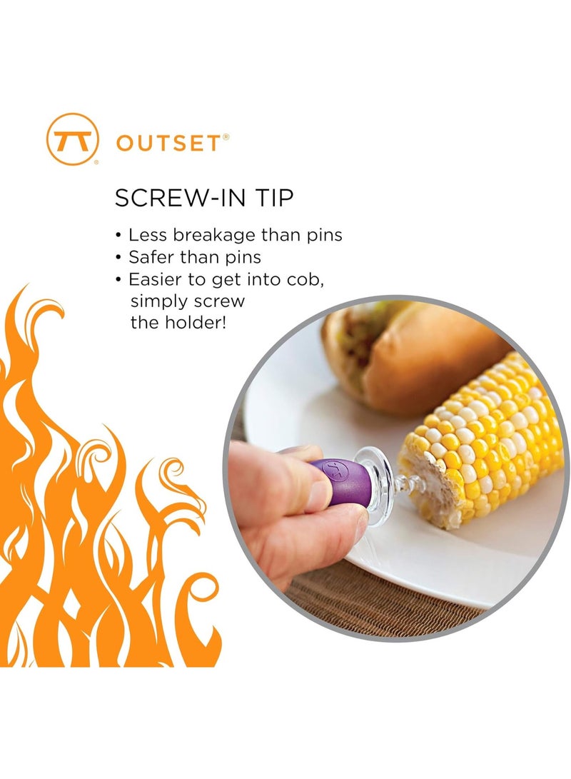 Outset Oversized Multi-Colored Corn Holders, Set of 8Set of 8 Multicolor Set of 8 Multicolor - Image 3