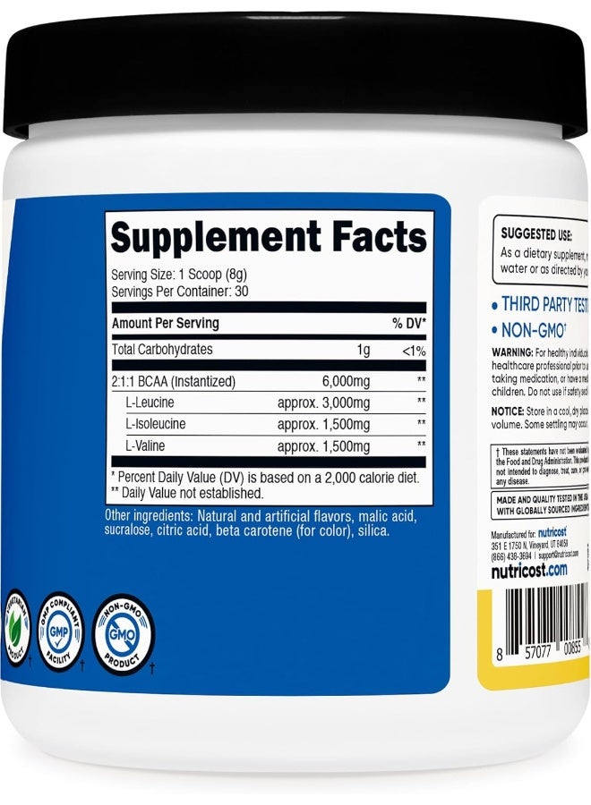 Nutricost Bcaa Powder 2:1:1 (Pineapple, 30 Servings) - Image 4