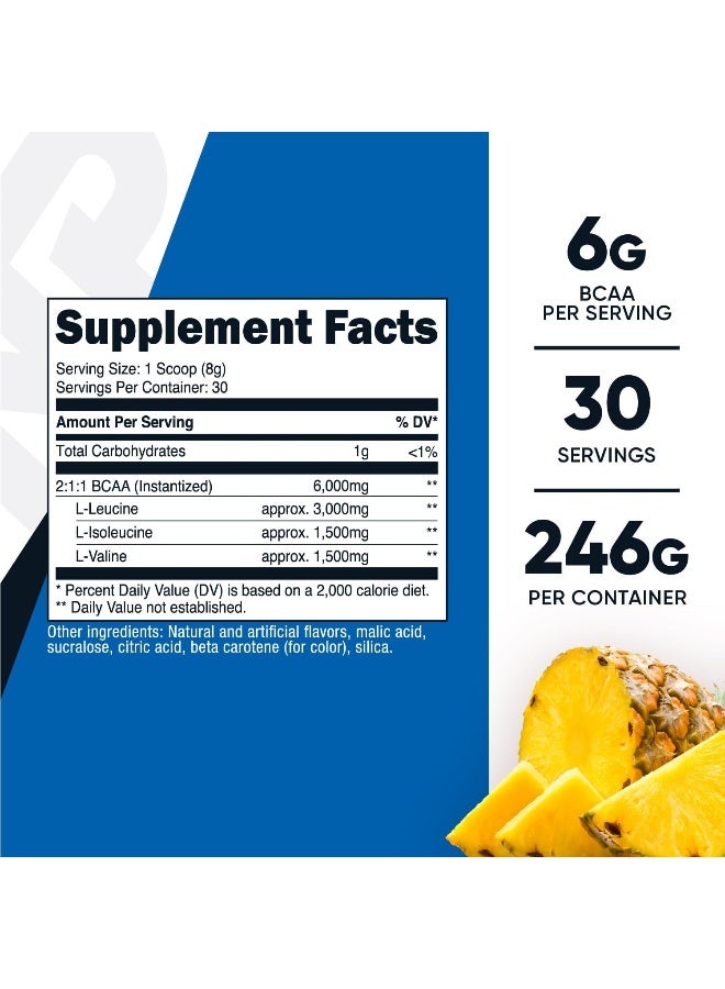 Nutricost Bcaa Powder 2:1:1 (Pineapple, 30 Servings) - Image 2