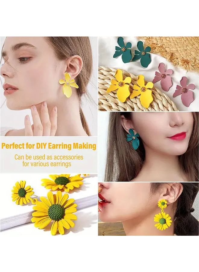 Golden 10mm Stainless Steel Blank Earring Stands 200pcs DIY Jewelry Making Craft Supplies - Image 3