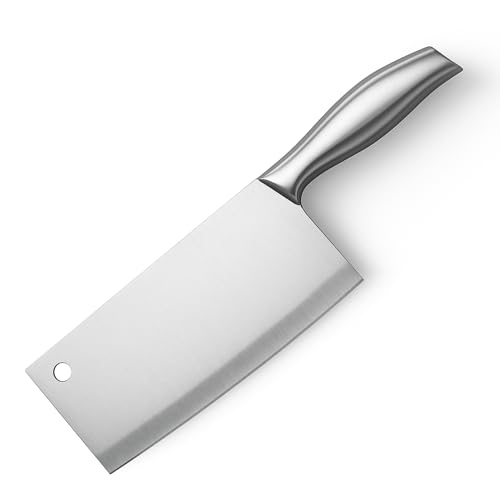 Machado Stainless Steel Meat Cleaver Knife – Heavy Duty Butcher Knife for Meat, Bone & Vegetables | Full Tang Ergonomic Handle, Ultra Sharp Blade for Home & Professional Use - Image 1