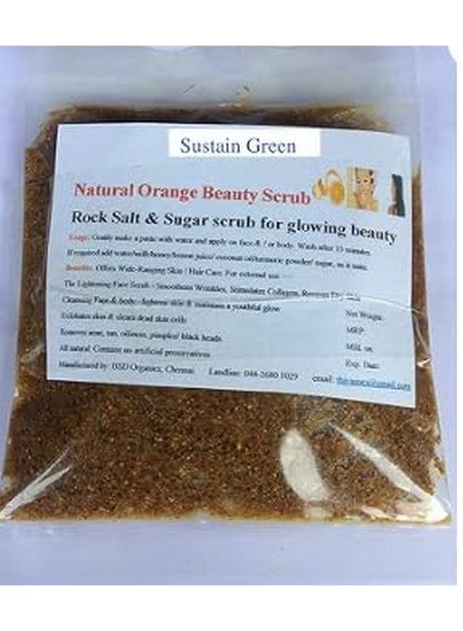 BSD Organics Sustain Green Orange Face and Body Scrub with Virgin Coconut Oil (100 Gram)