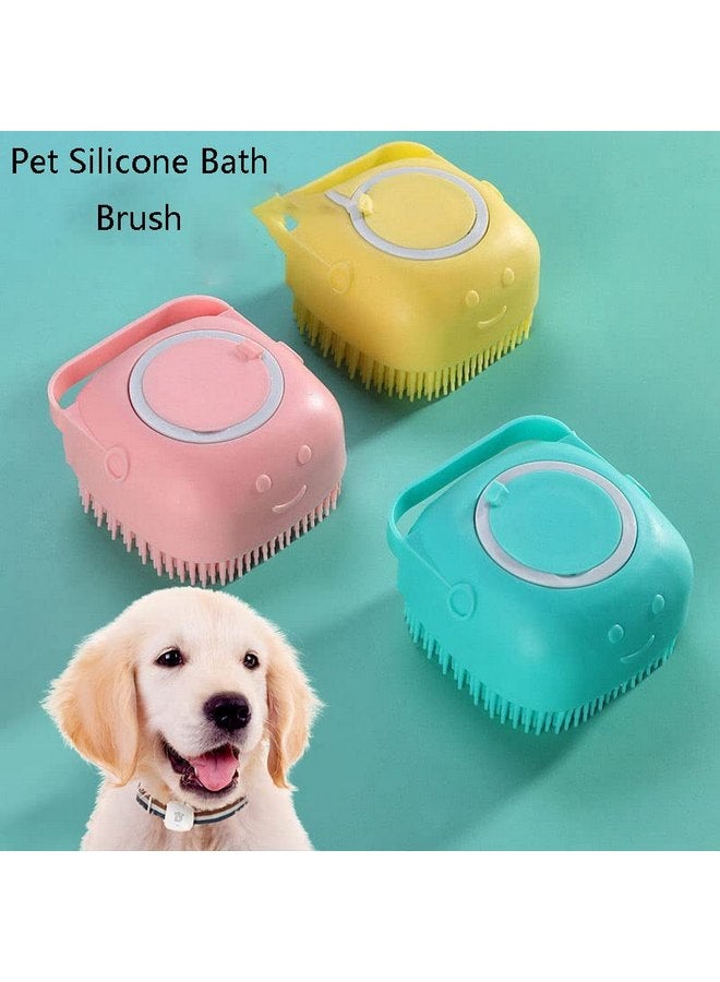 3 قطع من فرشاة استحمام الكلاب. فرشاة استحمام القطط. فرشاة شامبو ناعمة من السيليكون للكلاب، فرشاة استحمام وتدليك للحيوانات الأليفة، موزع شامبو. فرشاة استحمام من السيليكون للكلاب والقطط، فرشاة استحمام للكلاب. - Image 3