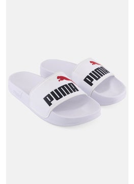 PUMA Kids Boy Leadcat Slip on Slides, White  - Image 1