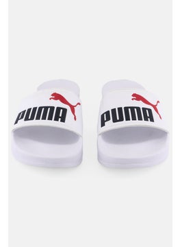 PUMA Kids Boy Leadcat Slip on Slides, White  - Image 3