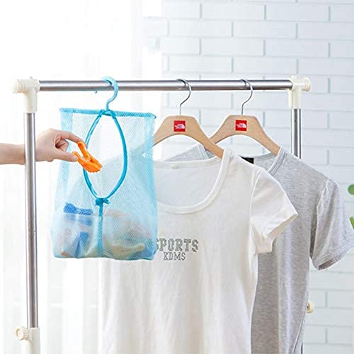 Gopendra Colorful Multipurpose Hanging Laundry Net Pouch Bathroom Organizer | Storage Mesh Closet Rack Bag | Laundry Bag Pinch Net Pouch | Pack of 4 - Image 2
