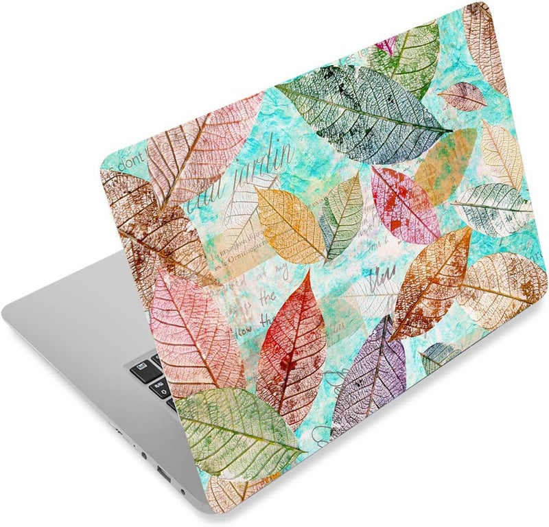 Laptop Stickers Decal,12 13 14 15 15.6 inches Netbook Laptop Skin Sticker Reusable Protector Cover Case for Toshiba Hp Samsung Dell Apple Acer Leonovo Sony Asus Laptop Notebook (Leaf)