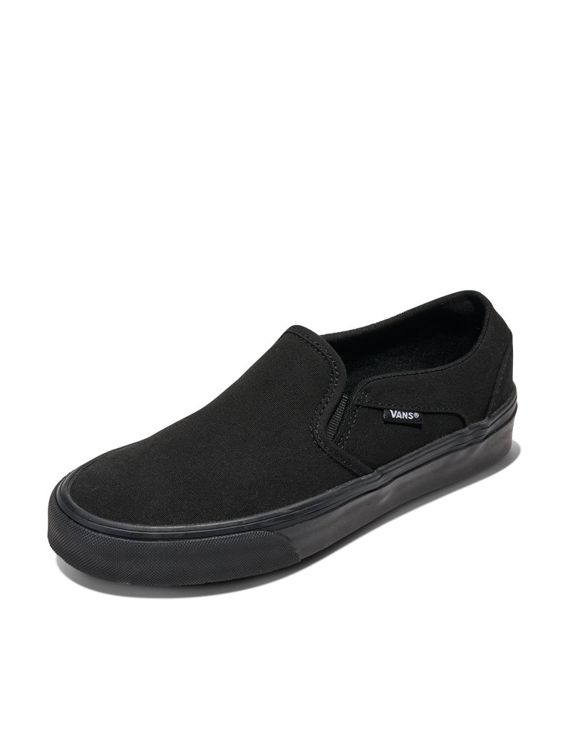 Vans Women's Asher Slip-On Shoe - Casual Sneakers for Walking, Fashion & Work. (Canvas) Black/Black. 8 - Image 1