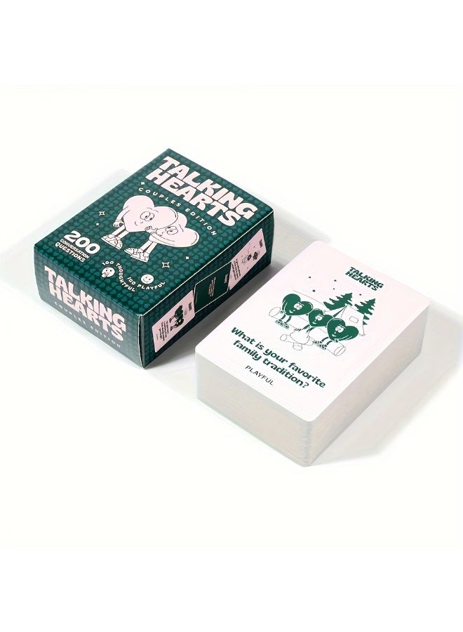 Talking Hearts Conversation Card Game - 200 Questions & 2 Wild Cards - Image 2