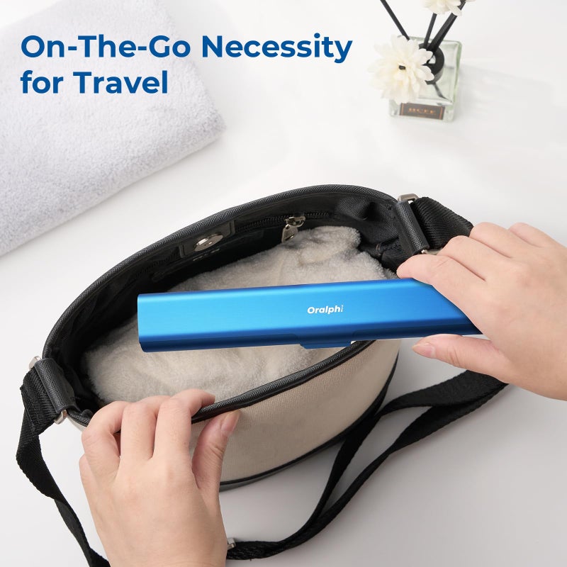 Oralphi Aluminum Toothbrush Travel Case, Portable Travel Toothbrush Holder, Durable Manual Toothbrush Box Container for Traveling, Bathroom, Camping, Business Trip-Blue - Image 4