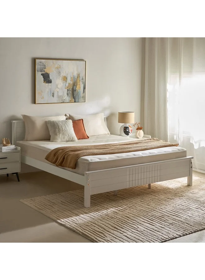 هوم بوكس شرشف سرير فاخر من القطن الصلب مقاس كوين 200 × 40 × 150 سم