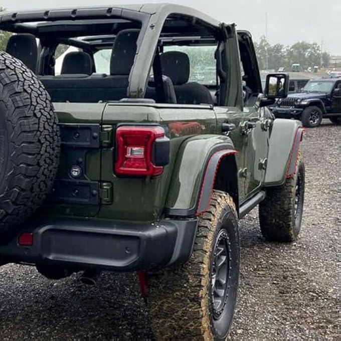 ريحني مجموعة تمديدات التسديد الأمامية للرفارف الخلفية تناسب 20182023 لجيب رانجلر JL Jlu Unlimited روبيكون 24 باب بطانة رفارف العجلات - Image 4