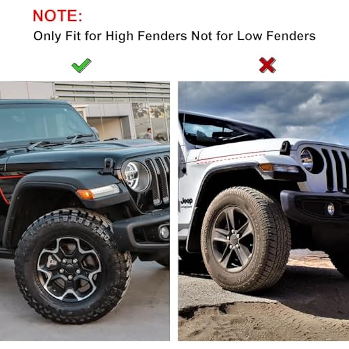 ريحني مجموعة تمديدات التسديد الأمامية للرفارف الخلفية تناسب 20182023 لجيب رانجلر JL Jlu Unlimited روبيكون 24 باب بطانة رفارف العجلات - Image 3