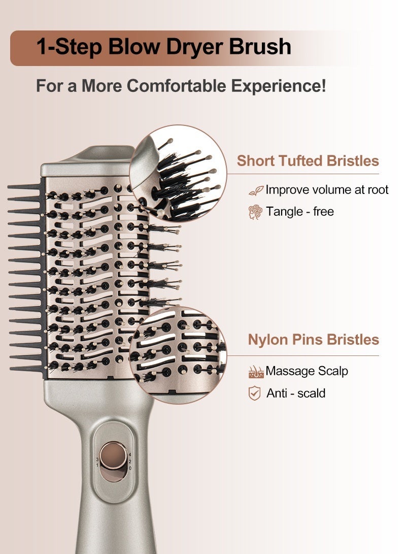 BESTIS 1200W Hair Dryer Brush- Ergonomic Barrel Shape Blow Hot Air Brush  Styler for Frizz-Free Hair, Salon Smoothing & Shine | One-Step Voluminous Blowout - Image 4