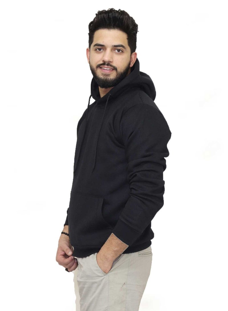 OneHand Hoodie Melton Cotton - Black - Image 2