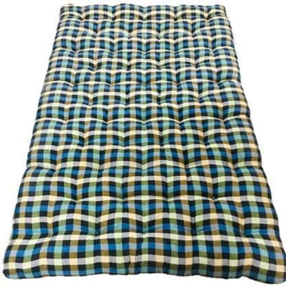 ATOOTFUSION Multicolour Double Bed King Size Cotton Quilt Star Mattress (72x72x5 Inches) - Big Soft Cotton Filled Cushy Mattress for Cozy Sleep and Extra Comfort - Image 1