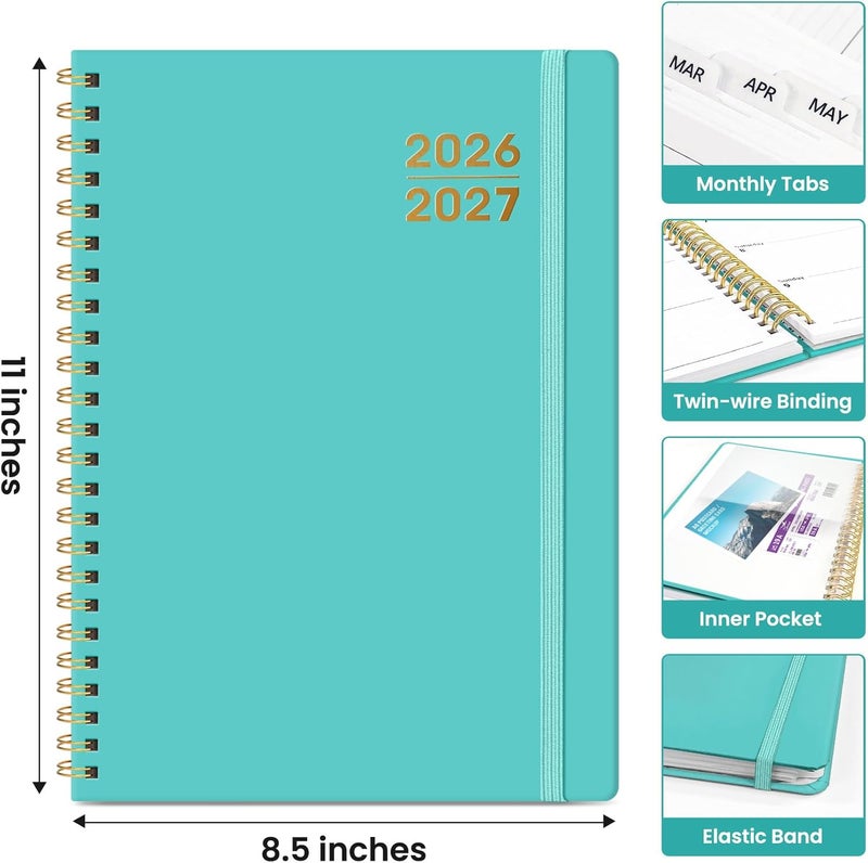 Taja Planner 2026-2027 for Women & Men, Academic Monthly and Weekly Calendar Planner, Jul 2026 - Jun 2027, A4 (8.5" x 11"), Teacher Student Planning Book with Tabs, Ideal for Office School Supplies - Image 4