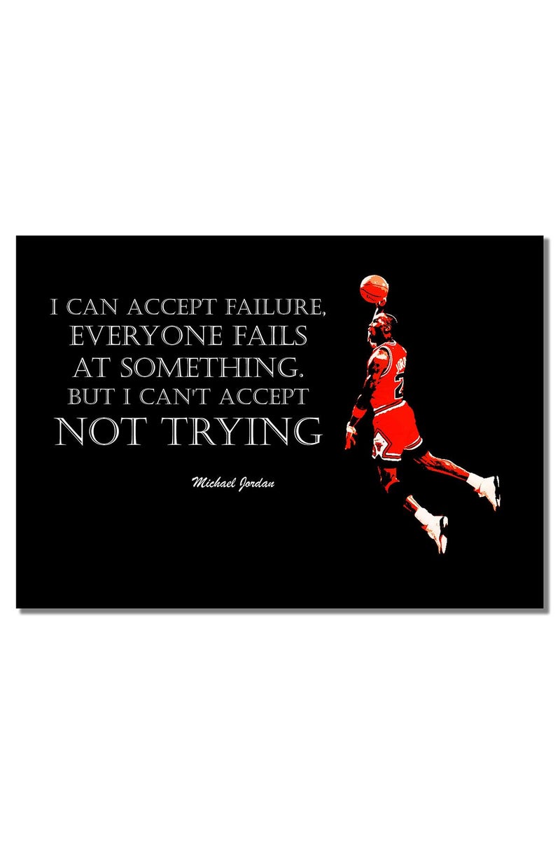 BBPosters Michael Jordan Inspirational Quote Poster - Image 1