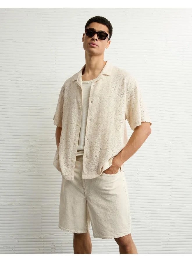 American Eagle AE Poolside Button-Up Shirt