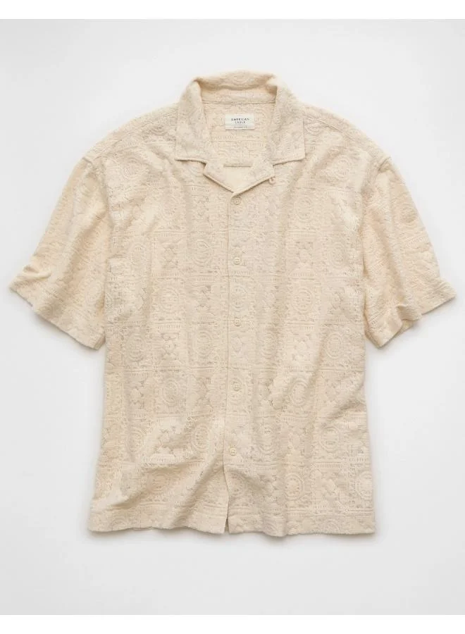 American Eagle AE Poolside Button-Up Shirt