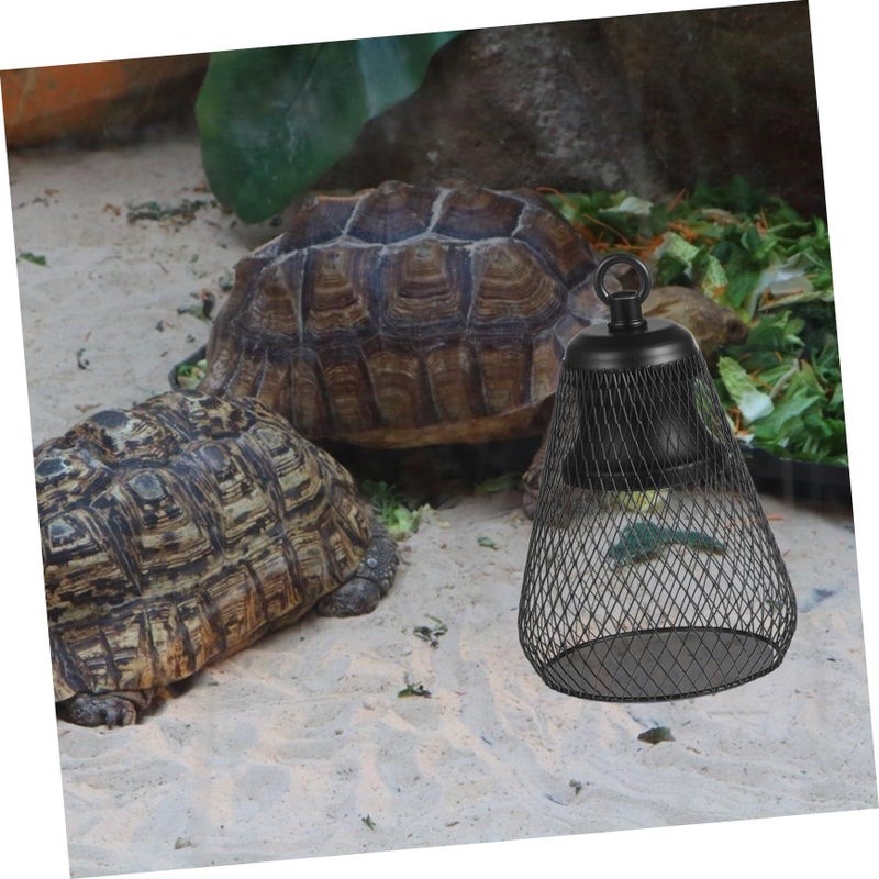 Yarnow Reptile Heat Lamp Mesh Turtle Lamp Shade Durable Easy Cleaning Black - Image 4