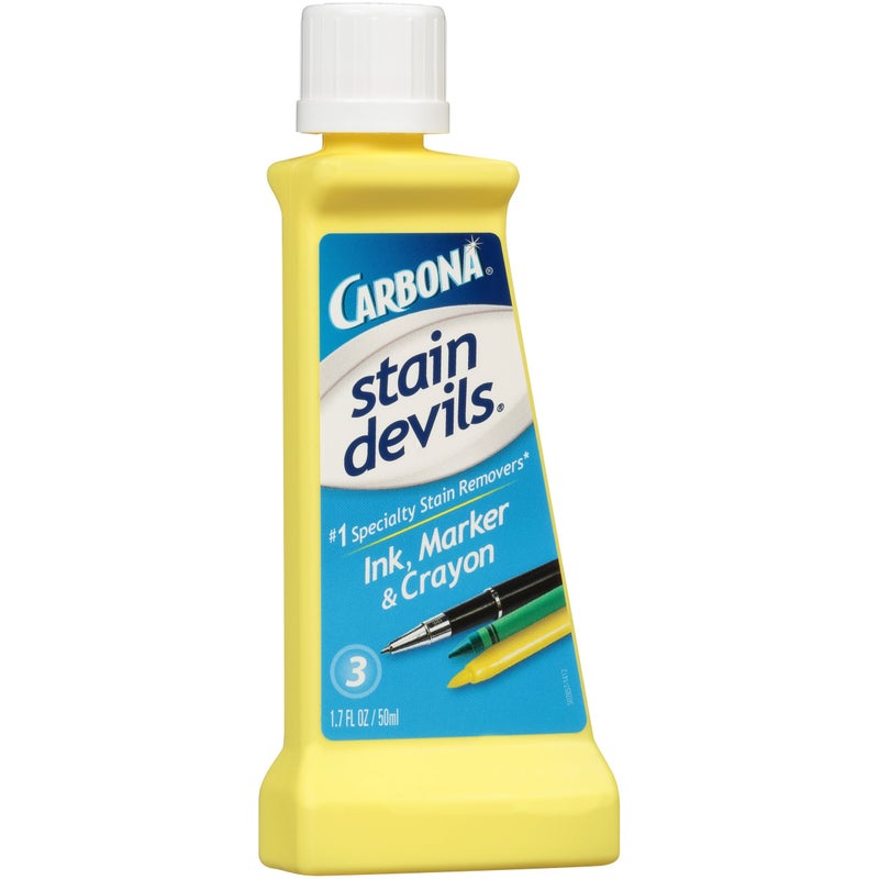 Carbona Stain Devils® #3 | Ink, Marker & Crayon | Professional Strength Laundry Stain Remover | Multi-Fabric Cleaner | Safe On Skin & Washable Fabrics | 1.7 Fl Oz, 1 Pack - Image 2