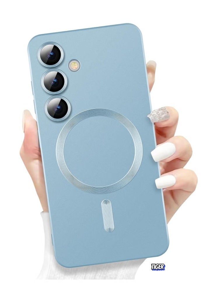 JAJEEK Samsung Galaxy S24 Plus 5G Magnetic Case Cover – Luxury Metallic Paint, Silicone Phone Case with Full Camera Lens Protector, Shockproof Design for Ultimate Protection – Perfect Fit for Samsung Galaxy S24 Plus 5G - Image 1