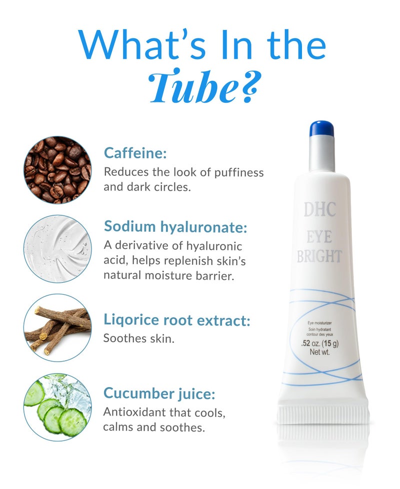 DHC Eye Bright, Lightweight Eye Gel, Minimizes Dark Circles and Puffy Eyes, Absorbs quickly, Daytime and Nighttime Use, Ideal for All Skin Types, 0.52 oz. Net wt. - Image 3