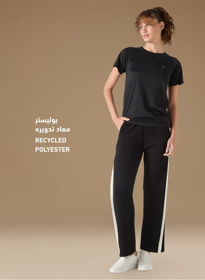 ADOT by Splash Solid Performace T-shirt with Short Sleeves and Crew Neck