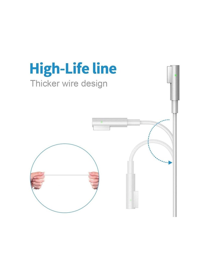 Terabyte 45W MacBook Pro Charger, Replacement L-Tip Power Adapter Laptop Charger Compatible With MacBook Air/Pro 13” & 2009/2010/2011-Mid/2012 Models A1244/A1269/A1270/1466 - White (45W ~ L) - Image 4